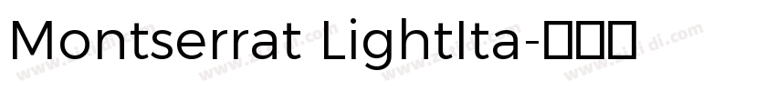 Montserrat LightIta字体转换